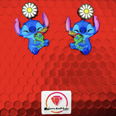 PENDIENTES STITCH EARRINGS FUNNY EARRINGS HANDMADE EARRINGS DIBUJOS ANIMADOS