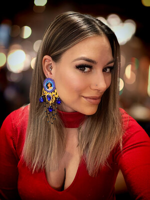 Pendientes Yasmine pendientes tigre tiger Earrings pendientes Aladd Yasmin earrings pendientes metacrilato acrylic earrings Pendientes espejo mirror earrings pendientes princesa Jasmine