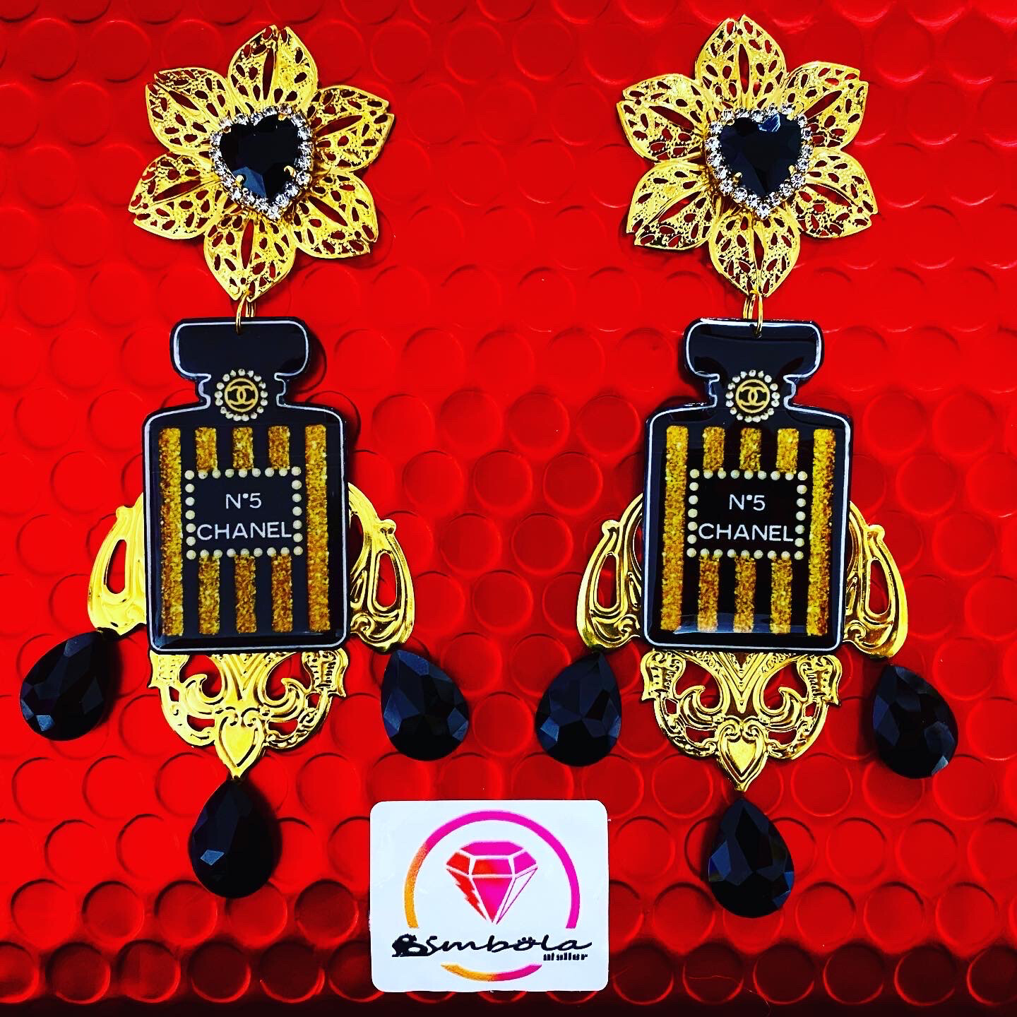 Pendientes perfume parfum earrings Chane 