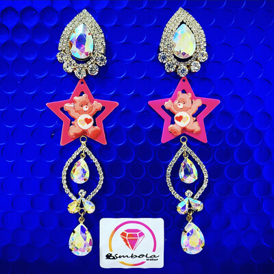 Pendientes osos ositos luxury strass earrings pendientes elegantes fiesta invitada