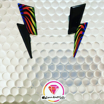 Pendientes Animal print earrings Pendientes rayos Ray earrings estampado leopardo 