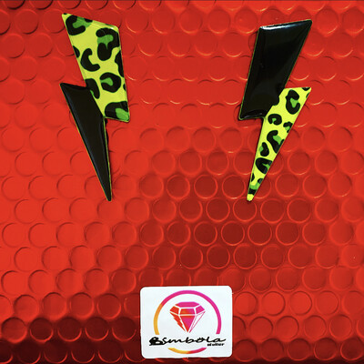 Pendientes Animal print earrings Pendientes rayos Ray earrings estampado leopardo 