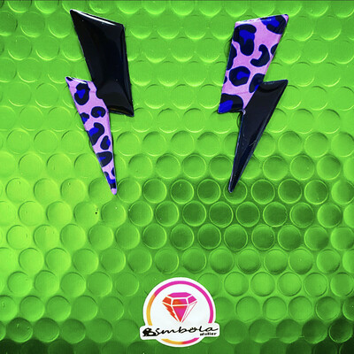 Pendientes Animal print earrings Pendientes rayos Ray earrings estampado leopardo 