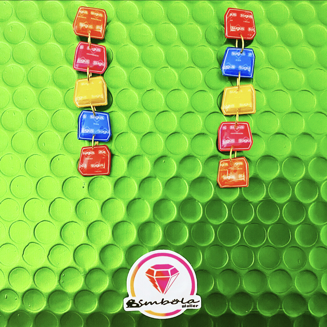 Pendientes caramelo lollipop earrings candy earrings pendientes chuches jelly bean earrings 