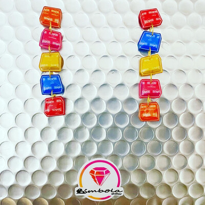 Pendientes caramelo lollipop earrings candy earrings pendientes chuches jelly bean earrings 