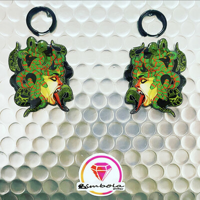 PENDIENTES MEDUSA EARRINGS PENDIENTES MUJER SERPIENTE SNAKE EARRINGS HALLOWEEN EARRINGS EXCLUSIVE DESIGN ENTE SHOP 