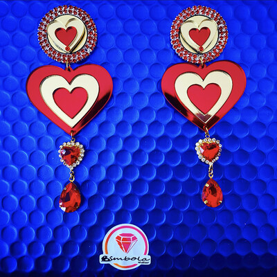 Pendientes San Valentín pendientes corazones pendientes princesa Pendientes corazón 