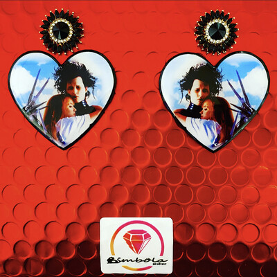 PENDIENTES EDUARDO MANOSTIJERAS PENDIENTES TIM BURTON EARRINGS PENDIENTES HALLOWEEN EARRINGS