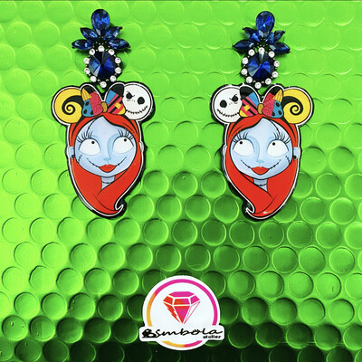 PENDIENTES SALLY PENDIENTES TIM BURTON EARRINGS NIGHTMARE BEFORE CHRISTMAS EARRINGS PENDIENTES HALLOWEEN EARRINGS PESADILLA ANTES DE NAVIDAD