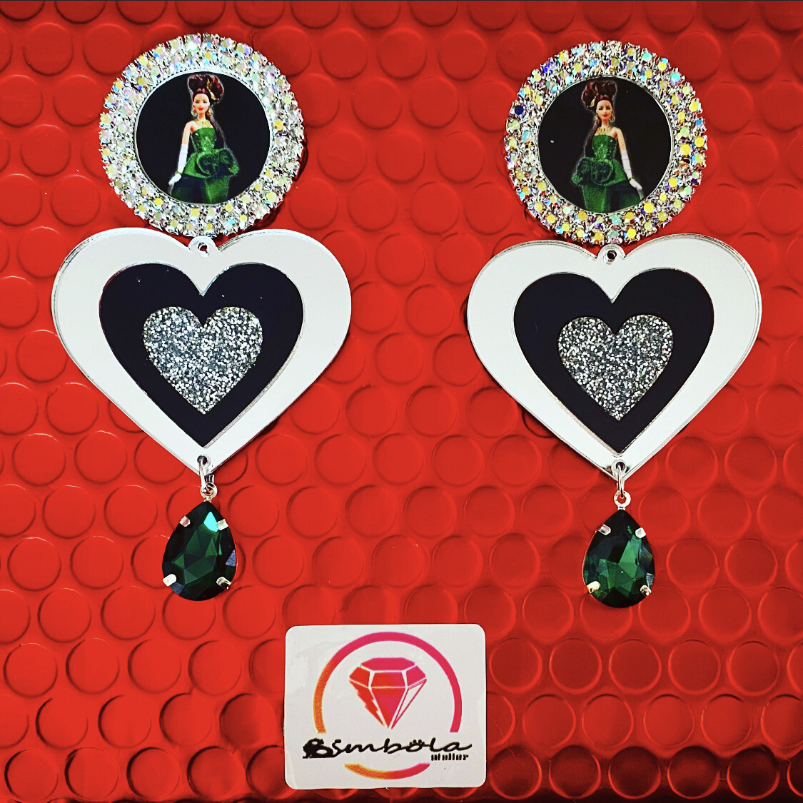 Pendientes muñecos doll earrings pendientes corazones pendientes princesa barbi