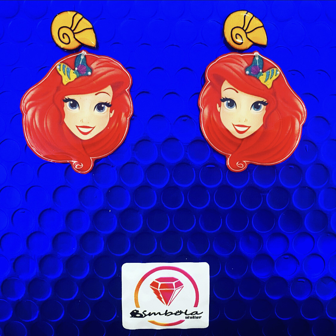 PENDIENTES SIRENITA ARIEL LITTLE MERMAID EARRINGS FUNNY EARRINGS HANDMADE
