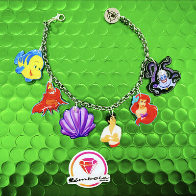 Bimbolina pulsera osos pulsera princesa bracelet pulsera acero charms pulsera sirenita
