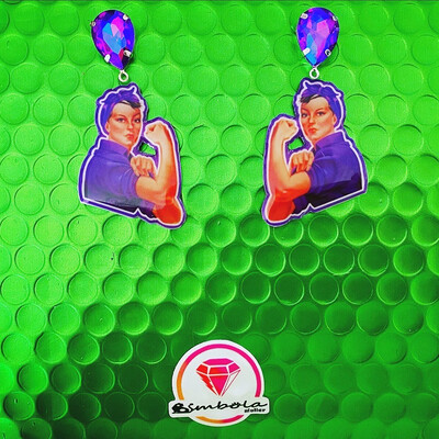 Pendientes Feministas Pendientes bimbolitos 8M feminist earrings PENDIENTES SOLIDARIOS ANABELLA