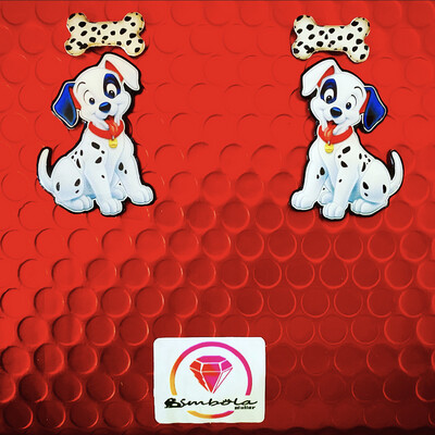 PENDIENTES DÁLMATA EARRINGS FUNNY EARRINGS HANDMADE EARRINGS DIBUJOS ANIMADOS  DALMATAS 