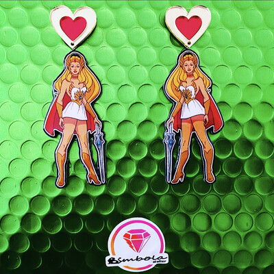 Pendientes Shera earrings pendientes Comics cartoon earrings