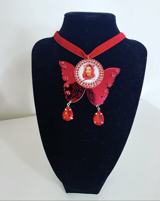 Collar mariposa butterfly necklace glitter collar acero de charm collar Karol