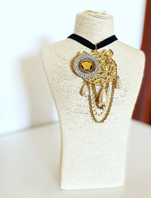 Collar tiger necklace glitter collar acero de charm collar tigre