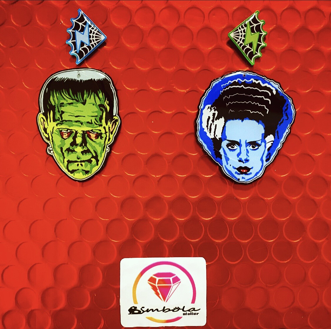PENDIENTES Frankenstein earrings tattoo old school earrings EXCLUSIVE DESIGN ENTE SHOP