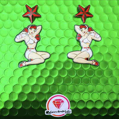 PENDIENTES CHICA PIN UP GIRL EARRINGS EXCLUSIVE DESIGN ENTE SHOP 