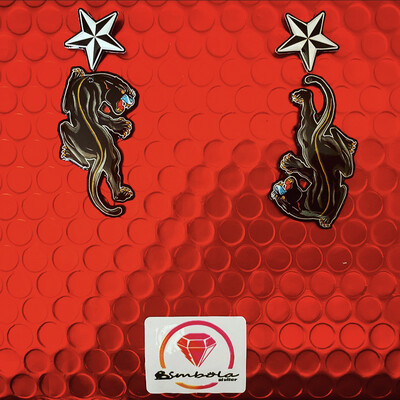 PENDIENTES tigre tiger earrings tattoo old school earrings Pendientes pantera Panther EXCLUSIVE DESIGN ENTE SHOP