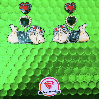 PENDIENTES CHICA PIN UP GIRL EARRINGS EXCLUSIVE DESIGN ENTE SHOP 