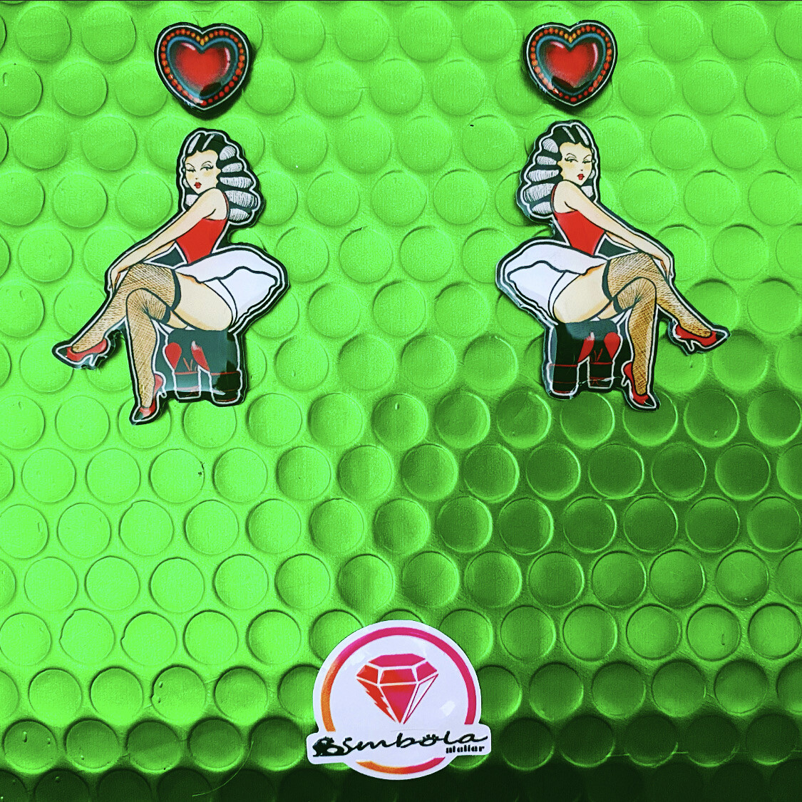 PENDIENTES CHICA PIN UP GIRL EARRINGS EXCLUSIVE DESIGN ENTE SHOP 