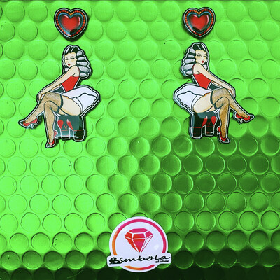 PENDIENTES CHICA PIN UP GIRL EARRINGS EXCLUSIVE DESIGN ENTE SHOP 