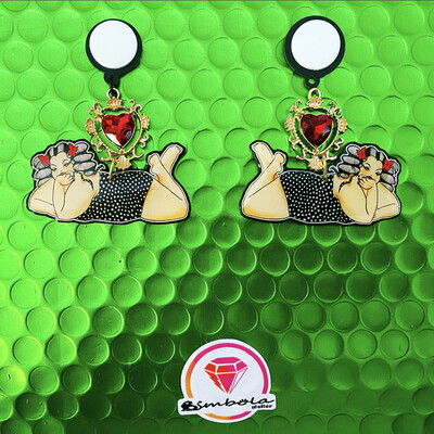 PENDIENTES CHICA PIN UP GIRL EARRINGS EXCLUSIVE DESIGN ENTE SHOP 