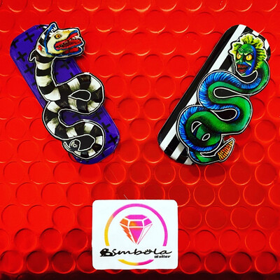 PASADOR DE PELO CLIP CABELLO HORQUILLA ADORNO serpiente bitelchus Tim Burton ENTE SHOP DESIGN 