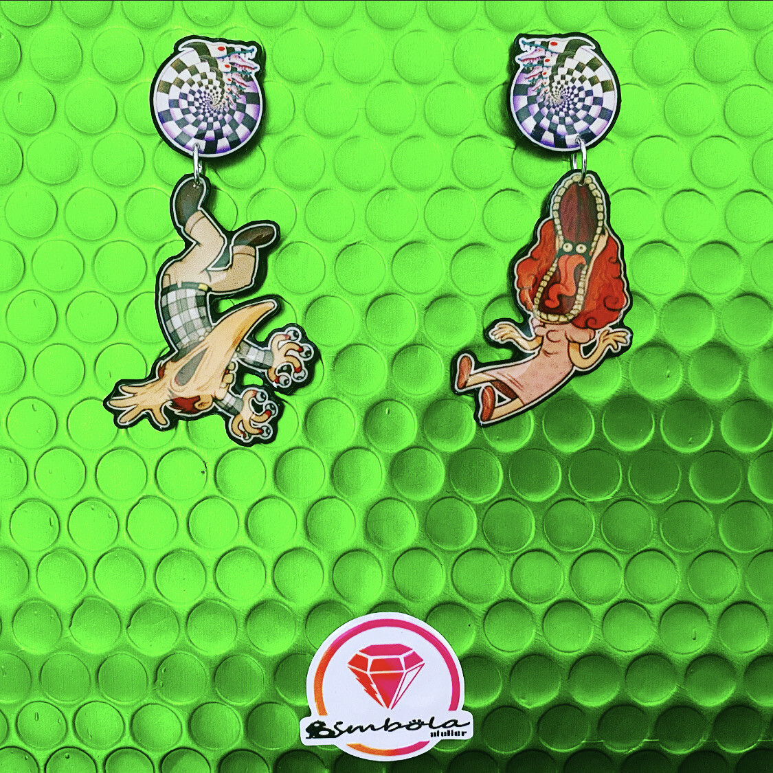 PENDIENTES HALLOWEEN PENDIENTES Bitelchus PENDIENTES BEETLEJUICE ADAM Y BÁRBARA earrings