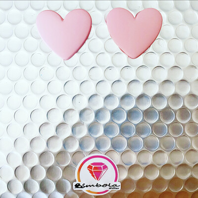 Pendientes corazon corazones resina Bimbolitos 