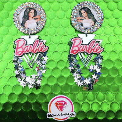 Pendientes Muñeca doll earrings pendientes Barbi pendientes princesa 