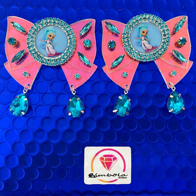PENDIENTES LAZO RIBBON EARRINGS PENDIENTES BODA PENDIENTES ELEGANTES Pendientes princesa METACRILATO