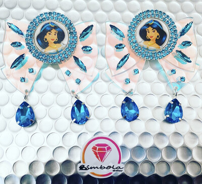 Pendientes Muñeca doll earrings pendientes barb pendientes princesa barbi lazos metacrilato Yasmina Brat Jasmine