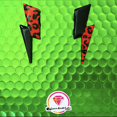 Pendientes Animal print earrings Pendientes rayos Ray earrings estampado leopardo 