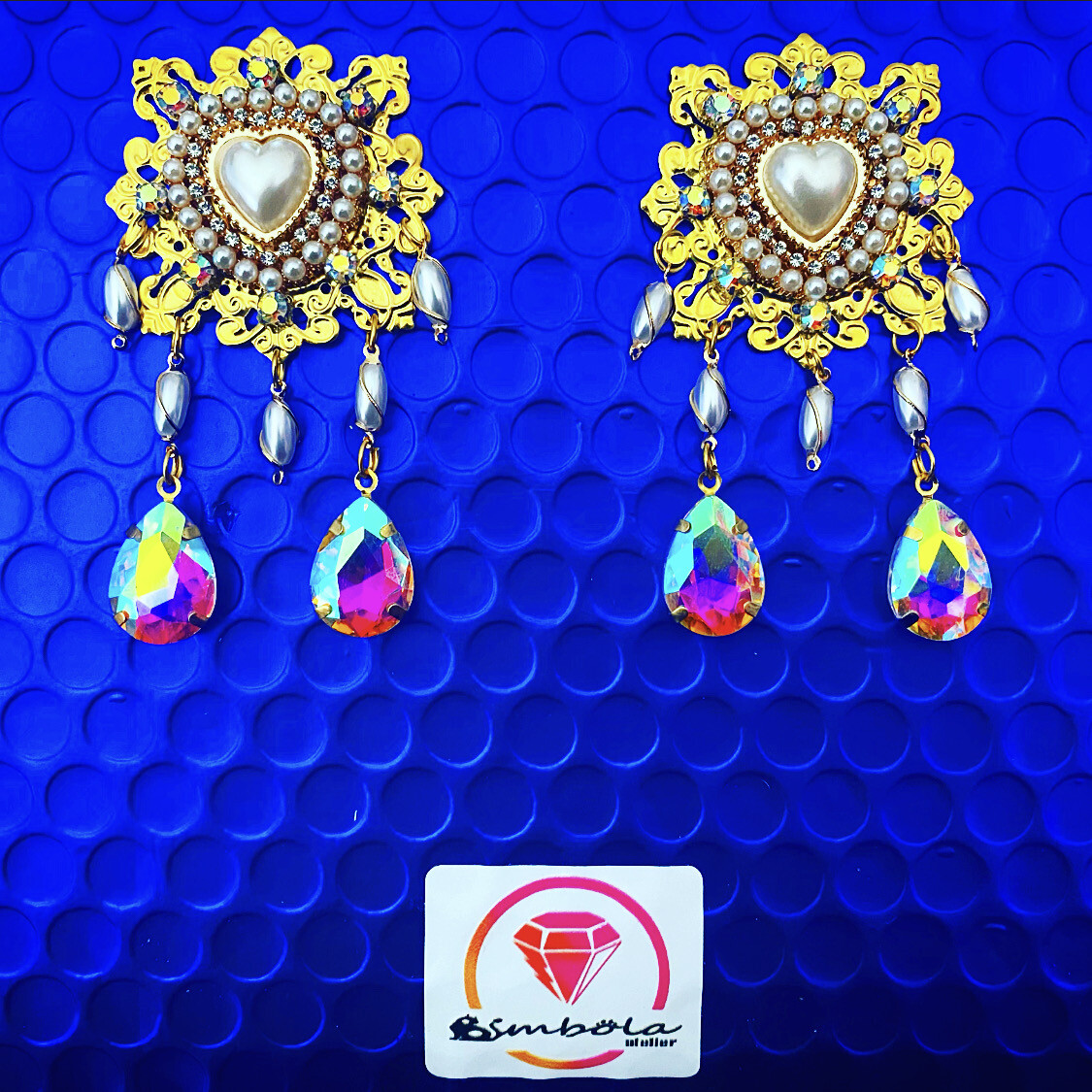 Pendientes gitana gipsy earrings pendientes etnicos pendientes strass perlas pendientes princesa 