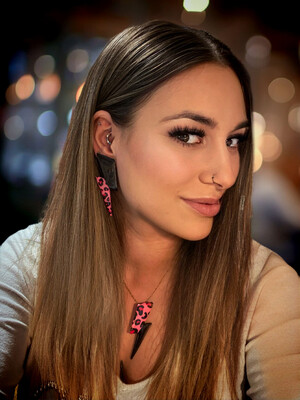 Pendientes Animal print earrings Pendientes rayos Ray earrings estampado leopardo 