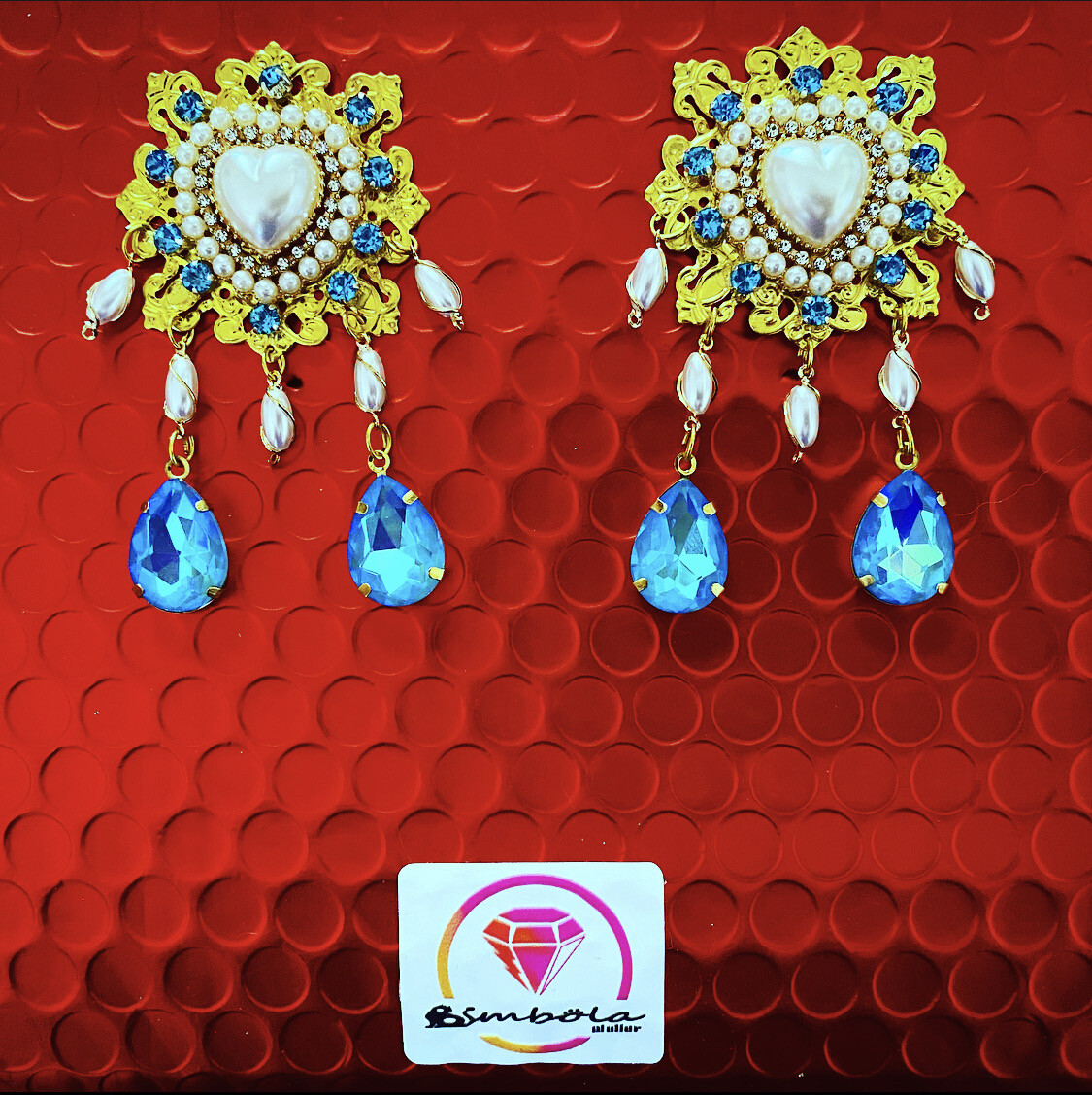 Pendientes gitana gipsy earrings pendientes etnicos pendientes strass perlas pendientes princesa 