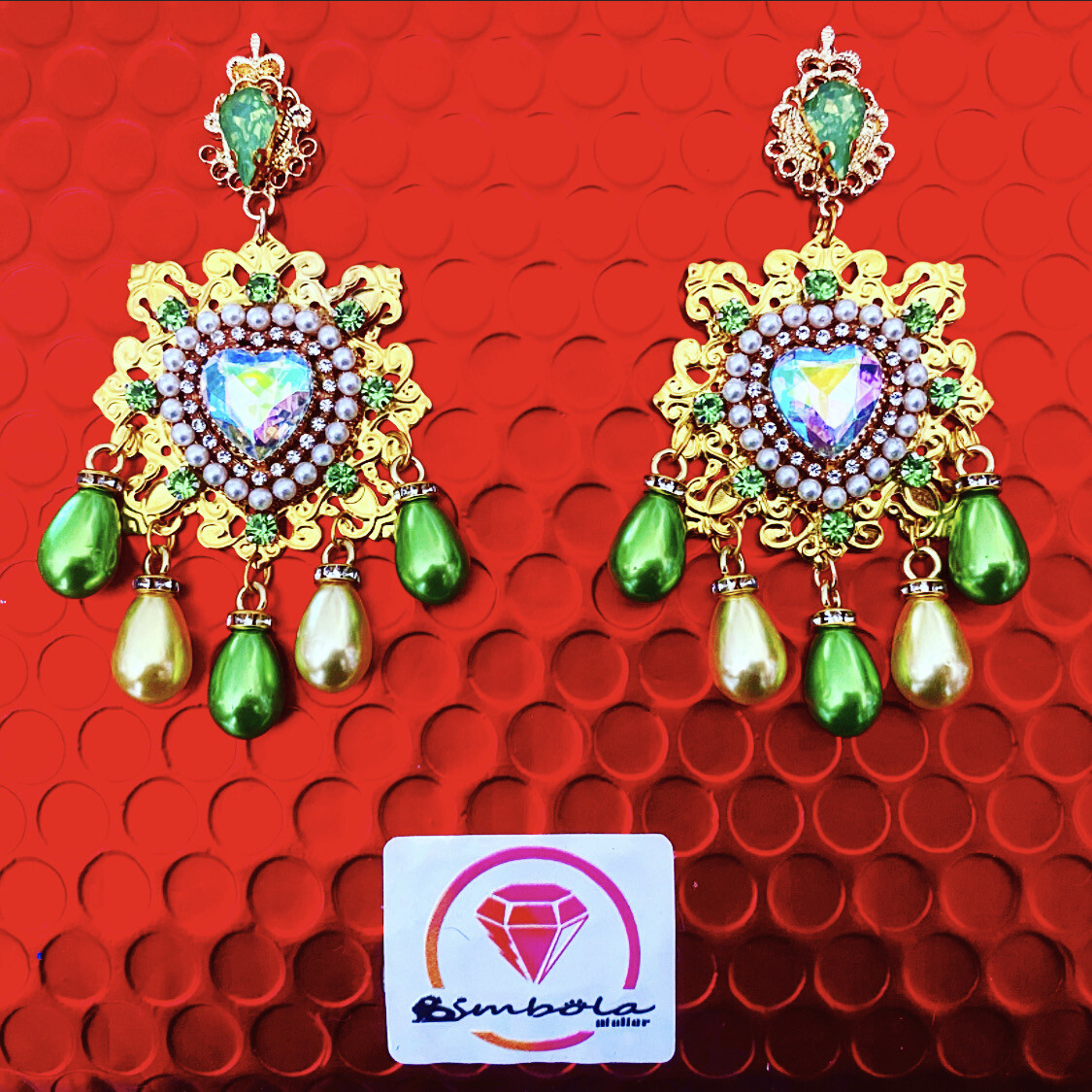 Pendientes gitana gipsy earrings pendientes etnicos pendientes strass perlas pendientes princesa 