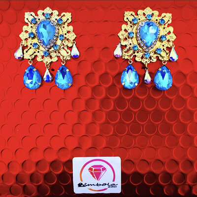 Pendientes gitana gipsy earrings pendientes etnicos pendientes strass perlas pendientes princesa 