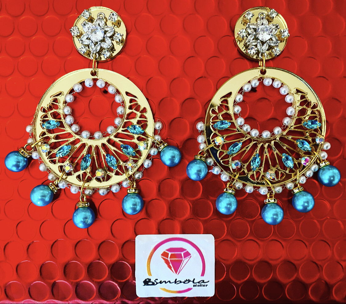 Pendientes gitana gipsy earrings pendientes etnicos pendientes strass perlas pendientes princesa 