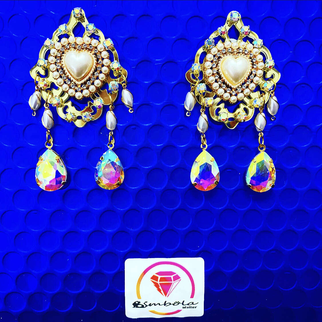 Pendientes gitana gipsy earrings pendientes etnicos pendientes strass perlas pendientes princesa 