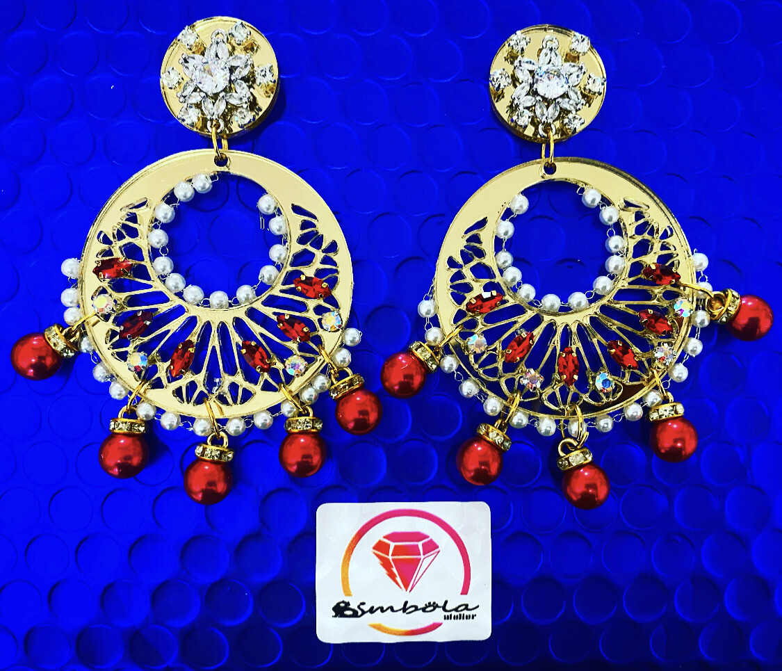 Pendientes gitana gipsy earrings pendientes etnicos pendientes strass perlas pendientes princesa 