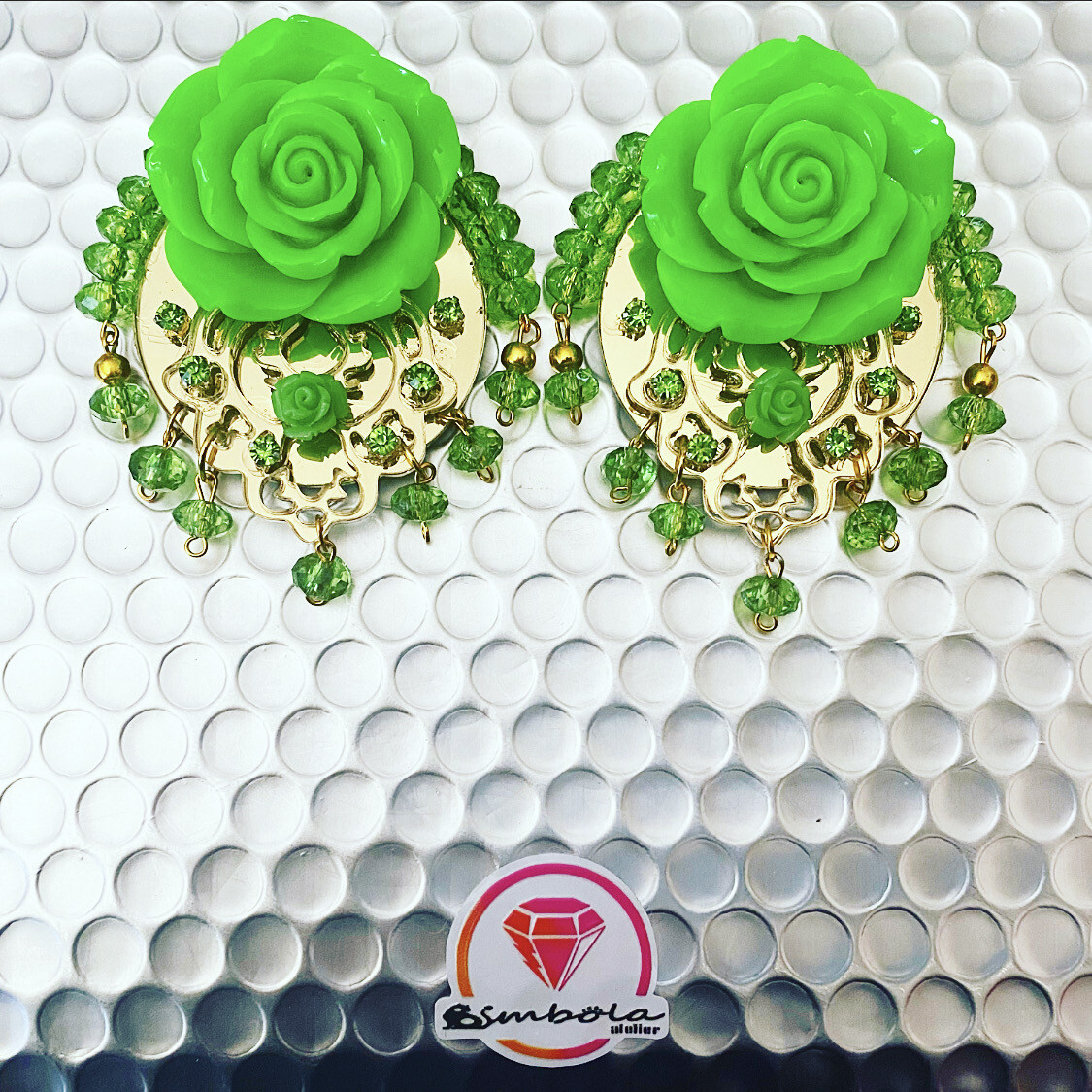 PENDIENTES FLAMENCOS PENDIENTES PEDRERÍA PENDIENTES FLORES FLAMENCO EARRINGS PERLAS ROSAS METACRILATO 