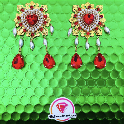 Pendientes gitana gipsy earrings pendientes etnicos pendientes strass perlas pendientes princesa 