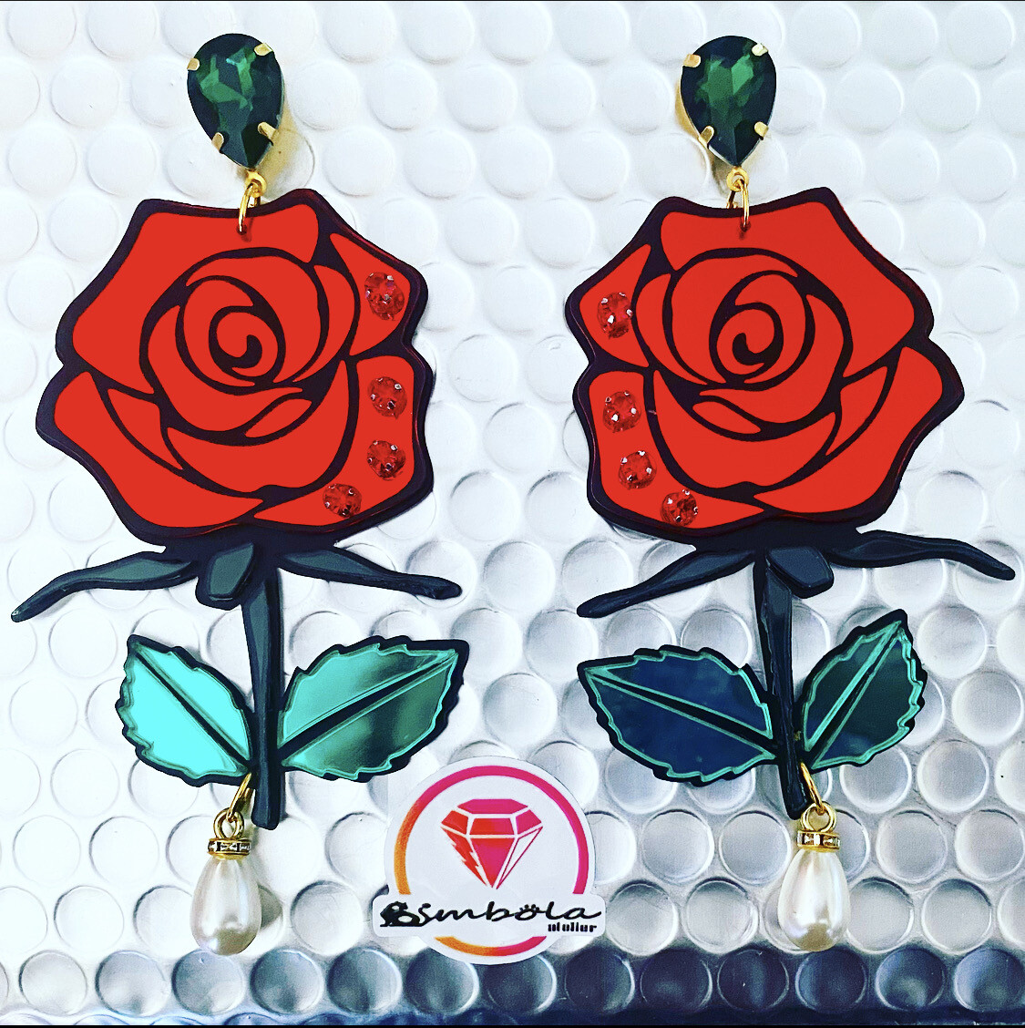 PENDIENTES FLAMENCOS PENDIENTES PEDRERÍA PENDIENTES FLORES FLAMENCO EARRINGS PERLAS ROSAS METACRILATO 
