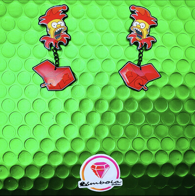 Pendientes Homer pendientes Simp pendientes Halloween earrings cartoon earrings Pendientes dibujos animados 