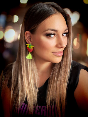 Pendientes fresas pendientes flecos Pendientes flúor Pendientes verano pendientes frutas 