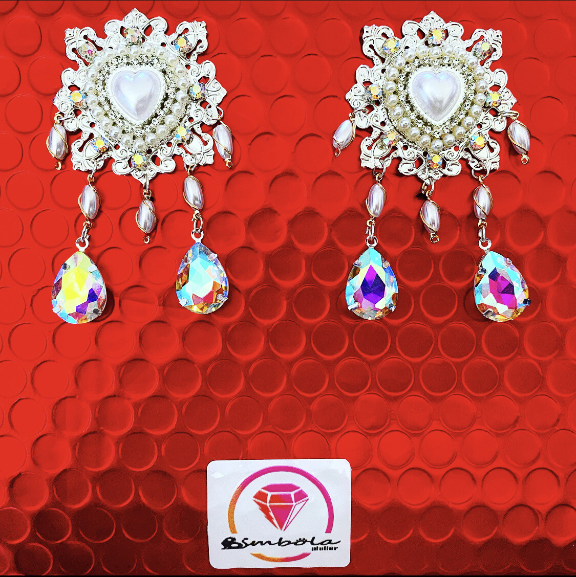 Pendientes gitana gipsy earrings pendientes etnicos pendientes strass perlas pendientes princesa plateados