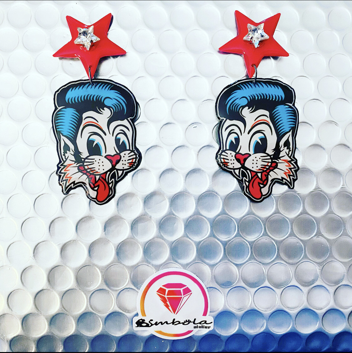 Pendientes gato pendientes rockabilly cat earrings Cartoon earrings pendientes dibujos animados